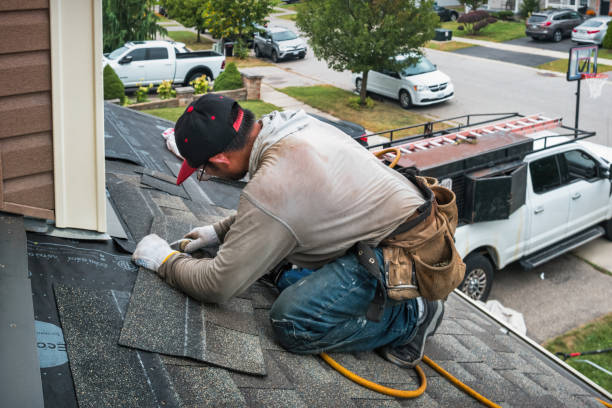 Professional Flat Roof Repair technician working in Hanson, MA